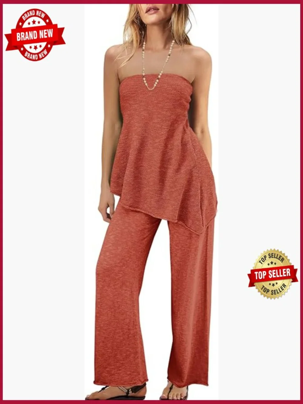 Off Shoulder Knit Matching Lounge Set